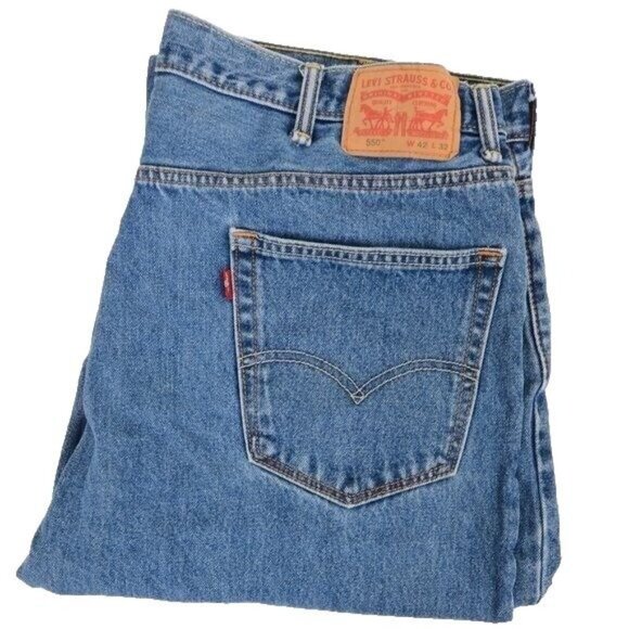 Levi's Other - Levi's Big and Tall Mens 550 42 X 32 Tapered Leg Relaxed Fit Blue Jeans